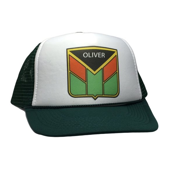 Vintage Oliver Tractors Trucker Hat Mesh Hat Snap Back Cap Black - Picture 1 of 3